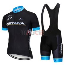 Maglia Astana Manica Corta 2019 Nero Blu