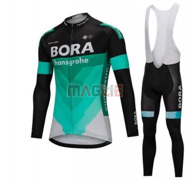 Maglia Bora Manica Lunga 2018 Verde e Nero