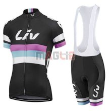 Maglia Donne Liv Manica Corta 2019 Nero Bianco Viola