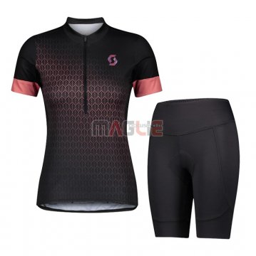 Maglia Donne Scott Manica Corta 2021 Nero Rosa