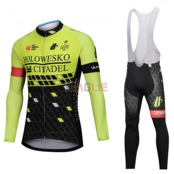 Maglia Holowesko Citadel Manica Lunga 2018 Verde e Nero