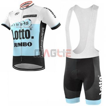 Maglia Lotto NL-Jumbo Manica Corta 2019 Blu Bianco