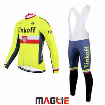 Maglia Tinkoff Manica Lunga 2017 Giallo