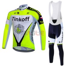 Maglia Tinkoff manica lunga 2016 verde e bianco