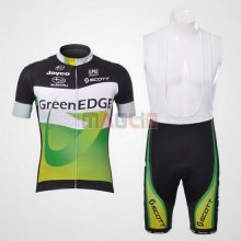 Maglia GreenEDGE manica corta 2012 nero e verde