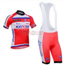 Maglia Katusha manica corta 2013 bianco e rosso