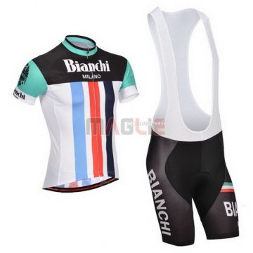 Maglia Bianchi manica corta 2014 nero e bianco