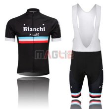 Maglia Bianchi manica corta 2014 nero e celeste