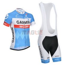 Maglia Garmin manica corta 2014 azzurro e bianco