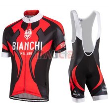 Maglia Bianchi manica corta 2016 nero e rosso