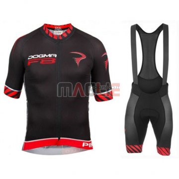 Maglia Pinarello manica corta 2016 nero e rosso