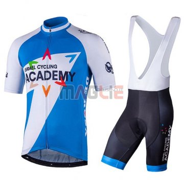 2018 Maglia Israel Cycling Academy Manica Corta Bianco e Blu