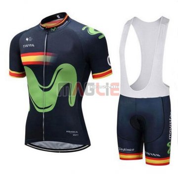 2018 Maglia Movistar Manica Corta Campione Spagna