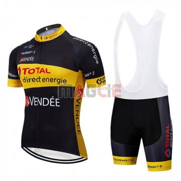 Maglia Direct Energie Manica Corta 2019 Nero Giallo