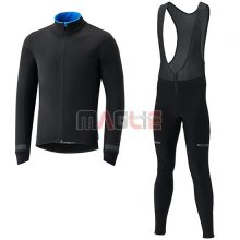 Maglia Shimano Manica Lunga 2019 Nero Blu