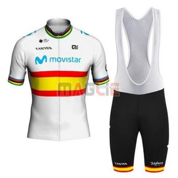 Maglia Movistar Campione Spagna Manica Corta 2020