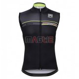 Gilet antivento Santini 2016 nero e verde