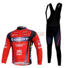 Maglia Giant manica lunga 2011 nero e rosso