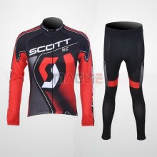 Maglia Scott manica lunga 2012 nero e rosso