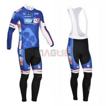 Maglia FDJ manica lunga 2013 blu