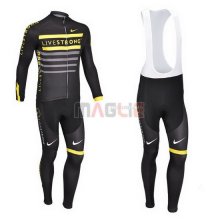 Maglia Livestrong manica lunga 2013 nero e giallo