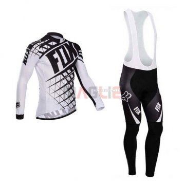 Maglia Fox manica lunga 2014 bianco e nero