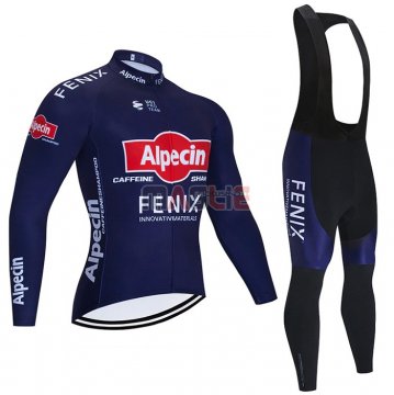 Maglia Alpecin Fenix Manica Lunga 2021 Scuro Blu