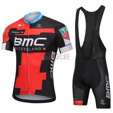 Maglia BMC Manica Corta 2018 Rosso Nero