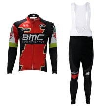 Maglia BMC Manica Lunga 2017 rosso e verde