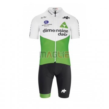 Maglia Dimension Data Manica Corta 2019 Verde Bianco