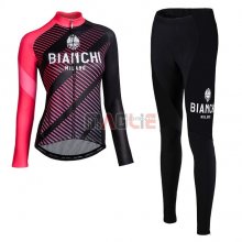 Maglia Donne Bianchi Milano Catria Manica Lunga Nero Rosa