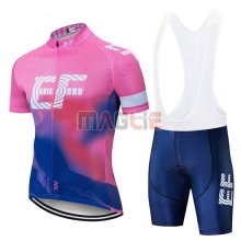 Maglia EF Education First Manica Corta 2019 Rosa Blu