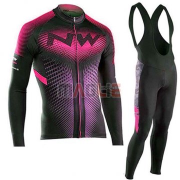 Maglia Northwave Manica Lunga 2019 Nero Rosa