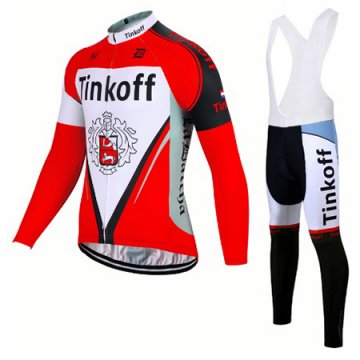 Maglia Tinkoff Manica Lunga 2017 rosso