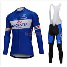 Maglia UCI Mondo Campione Quick Step Floors Manica Lunga 2018 Blu