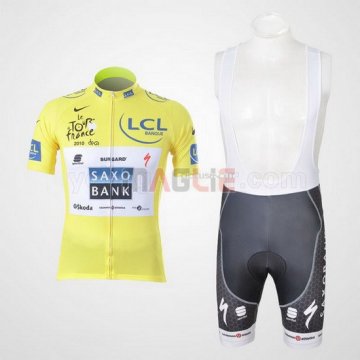 Maglia SaxoBank manica corta 2010 giallo