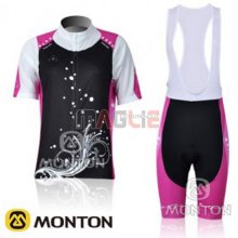 Donne Maglia Monton manica corta 2011 fuxia e nero