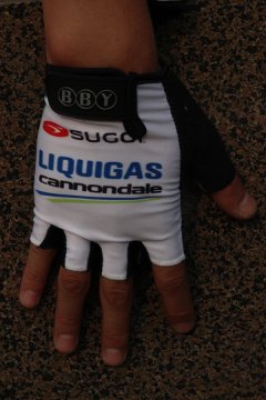 2011 Liquigas Guanto Ciclismo Bianco