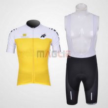 Maglia Assos manica corta 2011 bianco e giallo