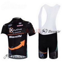 Maglia Bianchi manica corta 2012 nero e arancione