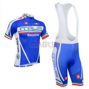 Maglia Castelli manica corta 2013 bianco e blu