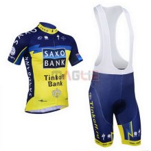 Maglia SaxoBank manica corta 2013 blu e giallo