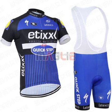 Maglia Quick Step manica corta 2016 blu e nero