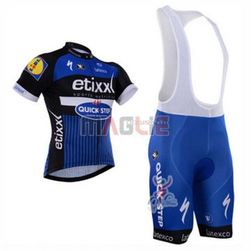 Maglia Quick Step manica corta 2016 nero e blu