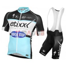 Maglia Quick Step manica corta 2016 nero e celeste