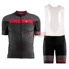 2018 Maglia Craft Route Manica Corta Nero e Rosso