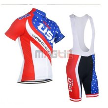 2018 Maglia USA Manica Corta Blu e Rosso