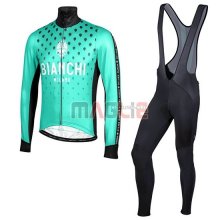 Maglia Bianchi Milano FT Manica Lunga 2019 Blu Nero