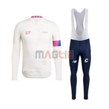 Maglia EF Education First-Drapac Manica Lunga 2020 Bianco