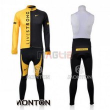 Maglia Livestrong manica lunga 2009 nero e giallo